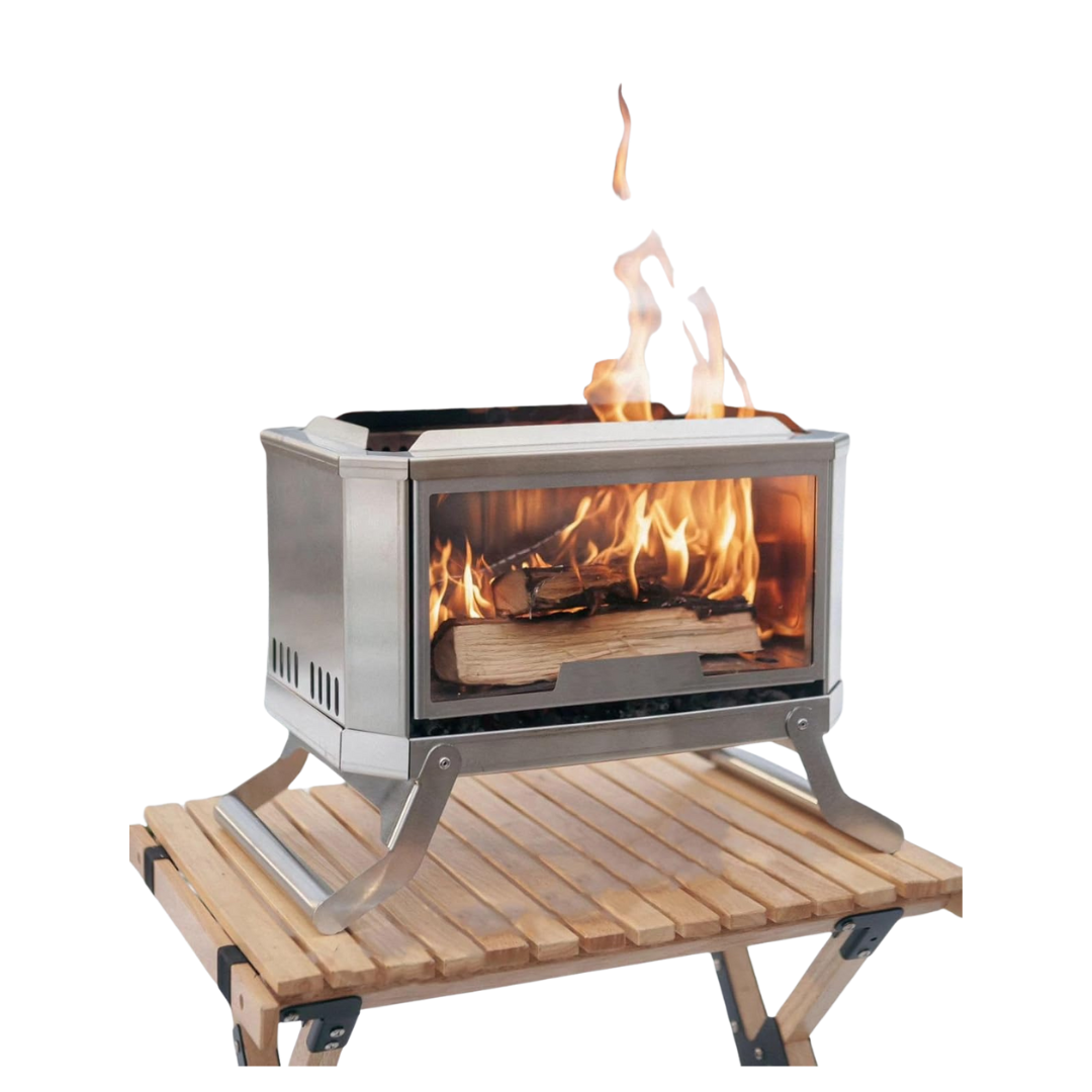 GRiliFE Stainless Steel Portable Smokeless Fire Pit With Grill