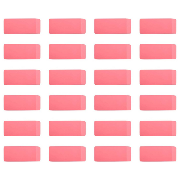 24-Count Amazon Basics Pink Eraser