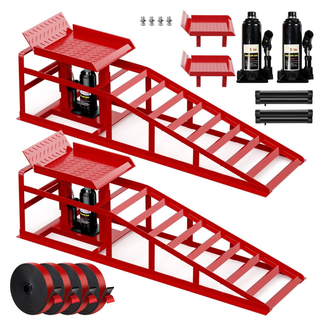 2-Pack Lafati Heavy-Duty 10,000-lbs. Hydraulic Car Ramp Set