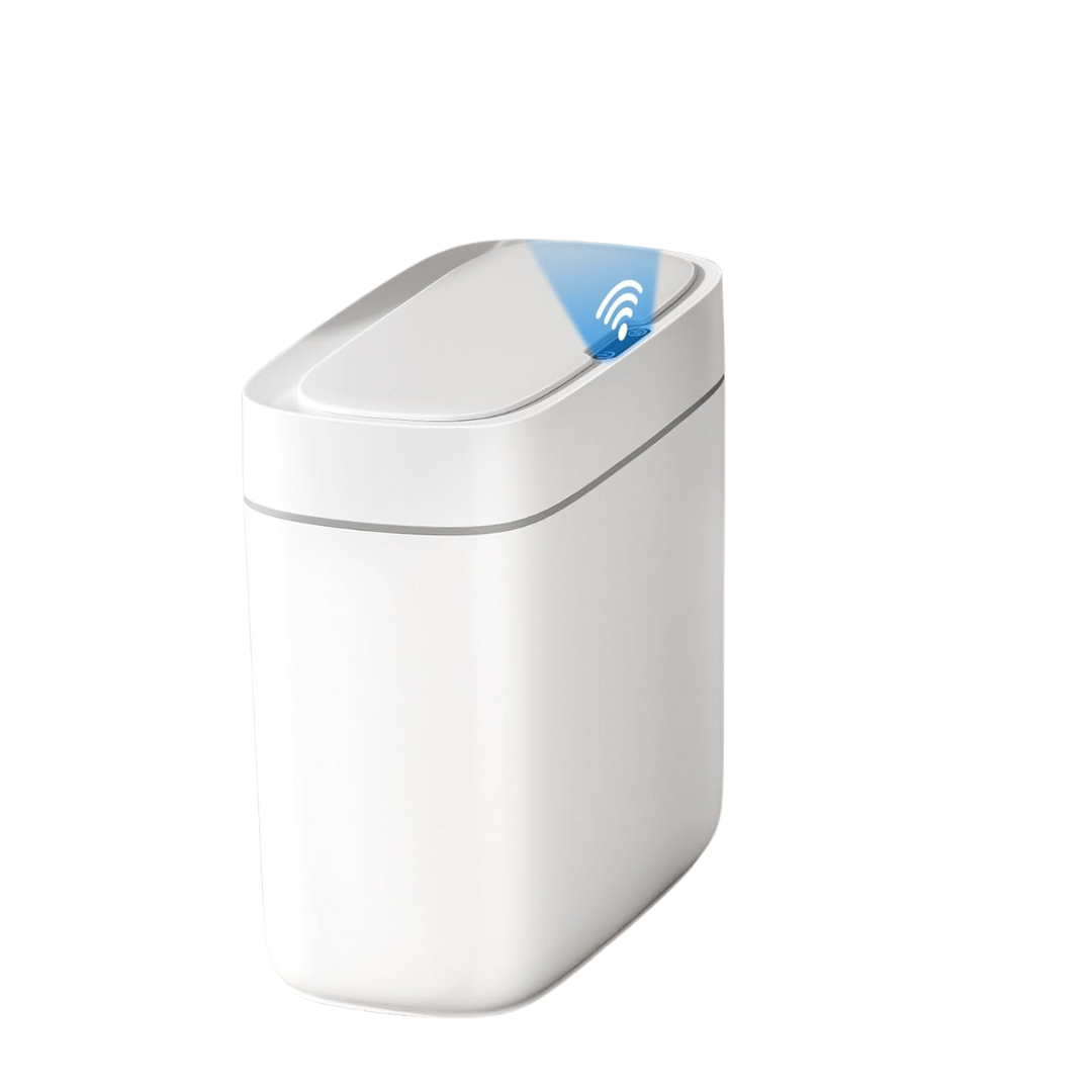 3.5 Gallon Automatic Bathroom Smart Trash Can With Lid