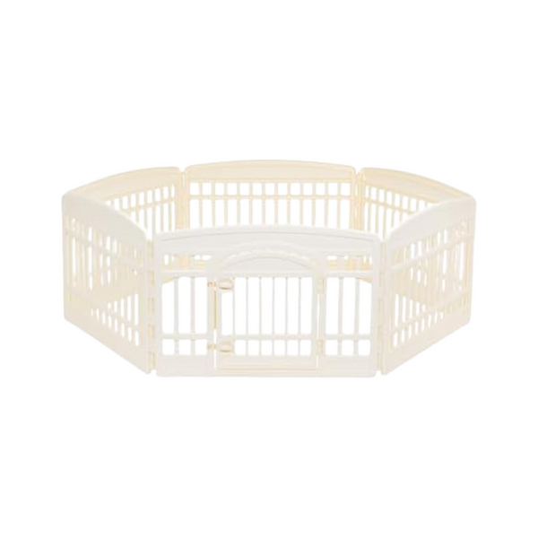 24" 6-Panel Indoor Pet Dog Hexagonal Playpen With Door