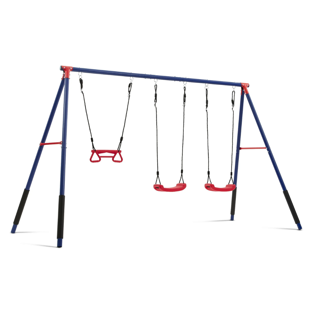Delta Children FunZone Outdoor Metal 3-Piece Swing Set
