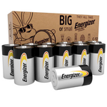 12-Pack Energizer Alkaline Power Long-Lasting C Cell Batteries