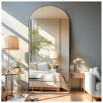 NicBex Aluminum Alloy Frame Full-Body Floor Mirror With Stand (76"x35")