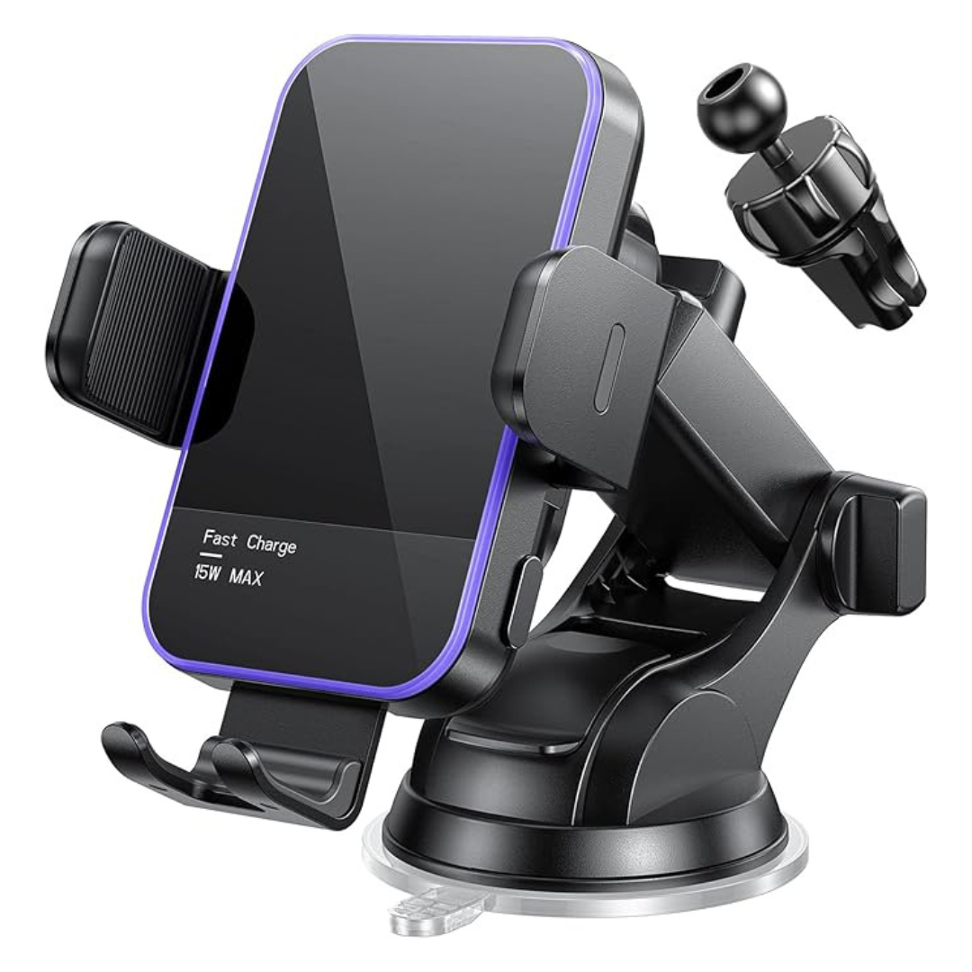 Mosurr 15W Auto Clamping Wireless Car Charger Phone Holders