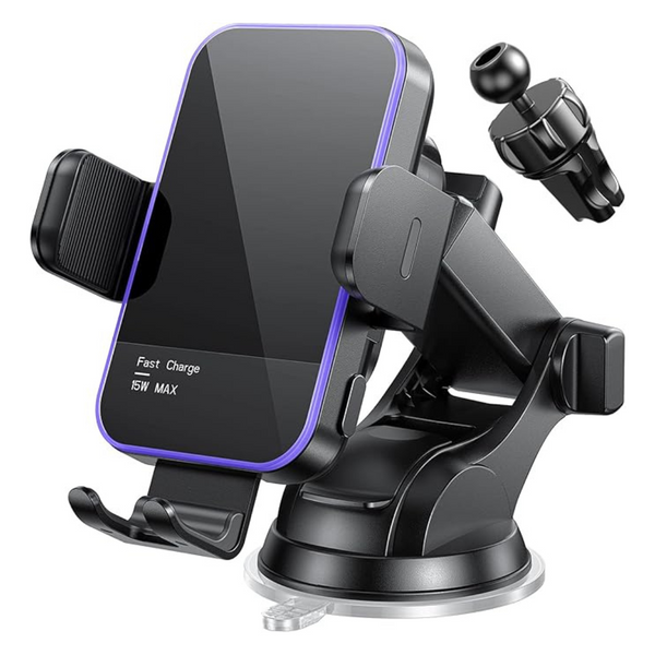 Mosurr 15W Auto Clamping Wireless Car Charger Phone Holders