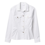 GAP Women's Cinched Denim Jacket (New Off White)