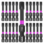 20-Pieces t30 Torx Screwdriver Bits For Impact Driver