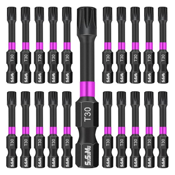 20-Pieces t30 Torx Screwdriver Bits For Impact Driver