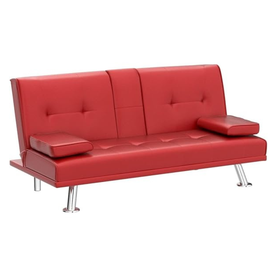 DKLGG Convertible Futon Sofa Bed With Armrests