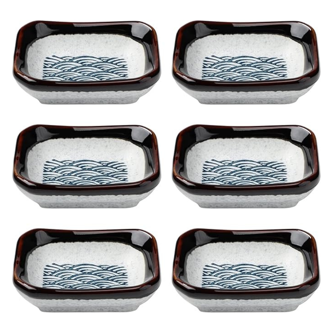 Set Of 6 Ceramic Sauce Japanese Style Dinnerware Set