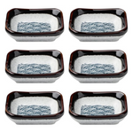 Set Of 6 Ceramic Sauce Japanese Style Dinnerware Set