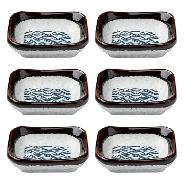 Set Of 6 Ceramic Sauce Japanese Style Dinnerware Set