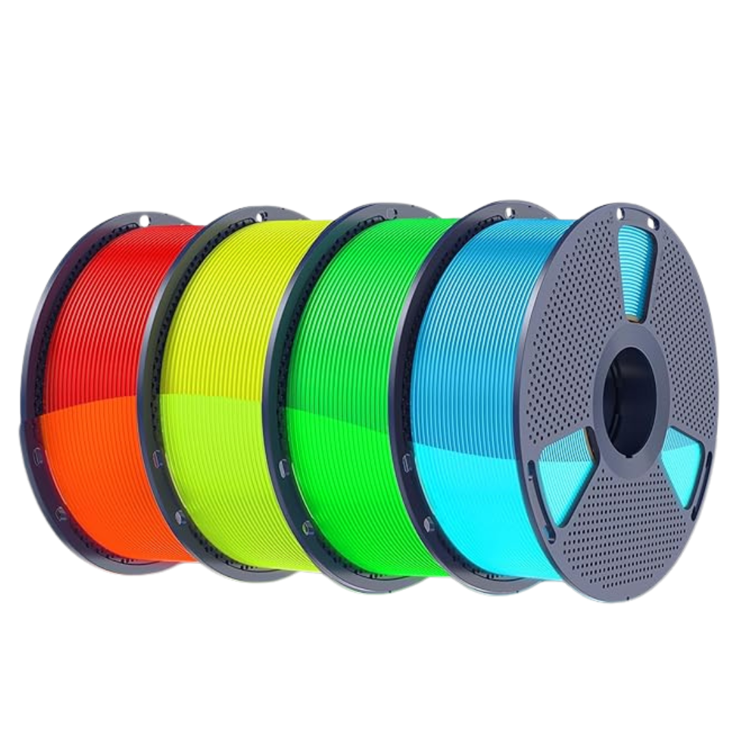 4-Pack Sunlu 1.75mm 4kg Luminous PETG 3D Printer Filament Bundle