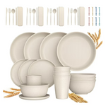 48-Piece Gped Wheat Straw Dinnerware Set (Set for 4)