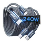 2-Pack 6.6-Ft LISEN 240W USB-C to USB-C Charging Cable