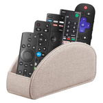 PU Leather Remote Control Holder with 5 Compartments