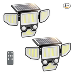 3000LM 4 Heads Outdoor Solar Security Lights