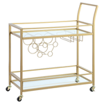 FirsTime & Co. Gold 2-Tier Mobile Francesca Mini Bar Cart