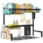 2-Tier Stainless Steel Over-the-Sink Dish Drying Rack