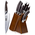 8-Piece Japanese High Carbon Super Steel Knife Sets w/ Block