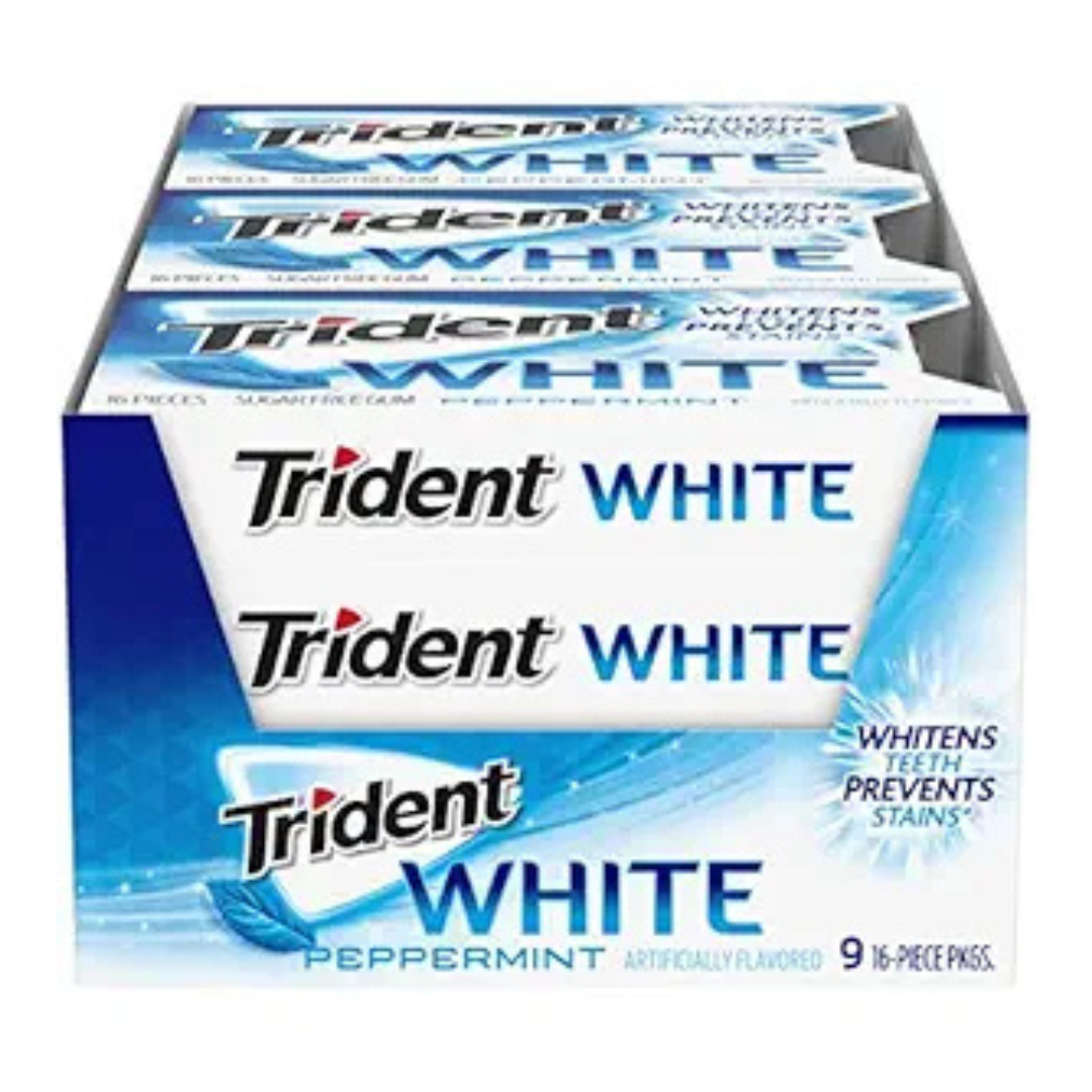 144-Count (9pk x 16ct) Trident White Sugar Free Gum