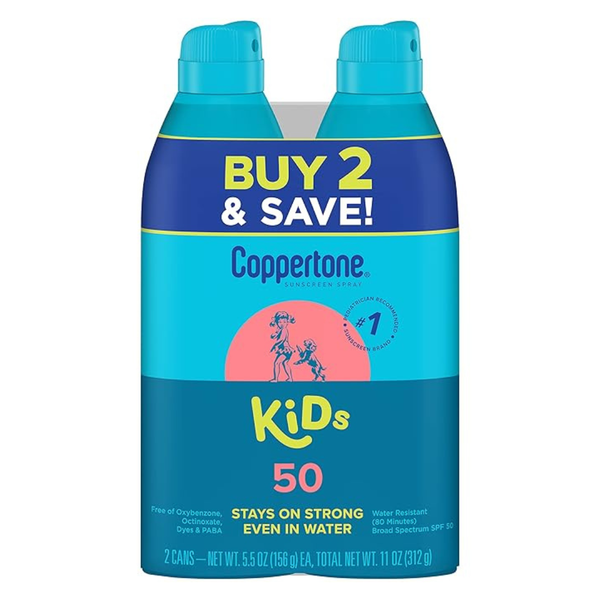 2-Pack 5.5 Oz KIDS SPF 50 Sunscreen Continuous Spray
