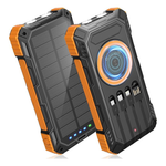 49800mAh 22.5W Portable Solar Power Bank With 4 Built-In Cable (2 Colors)