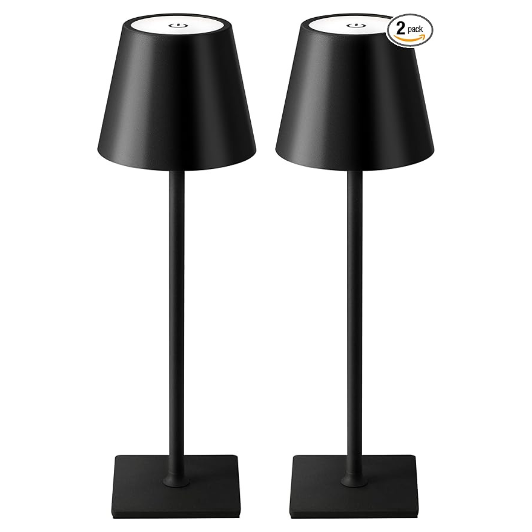 2-Pack 5000mAh Portable Cordless LED Table Lamp
