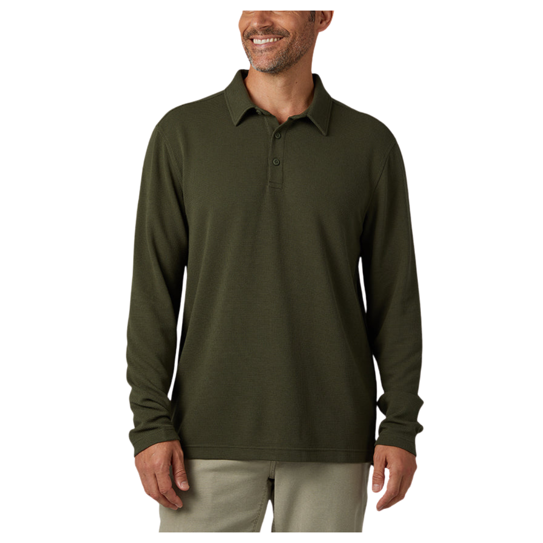 32 Degrees Mens Everyday Comfort Long Sleeve Polo