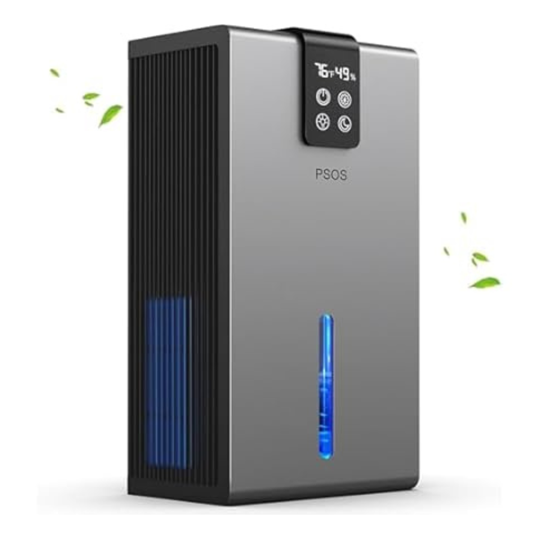 Psos 120oz Water Tank 1000 Sq.Ft Digital Display Dehumidifier