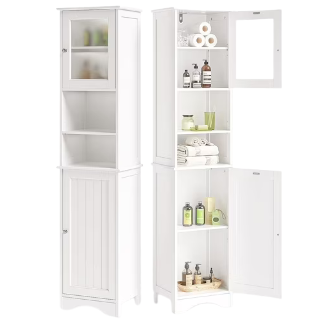 Asofer 67.1" Bathroom Storage Cabinet With Adjustable Shelves