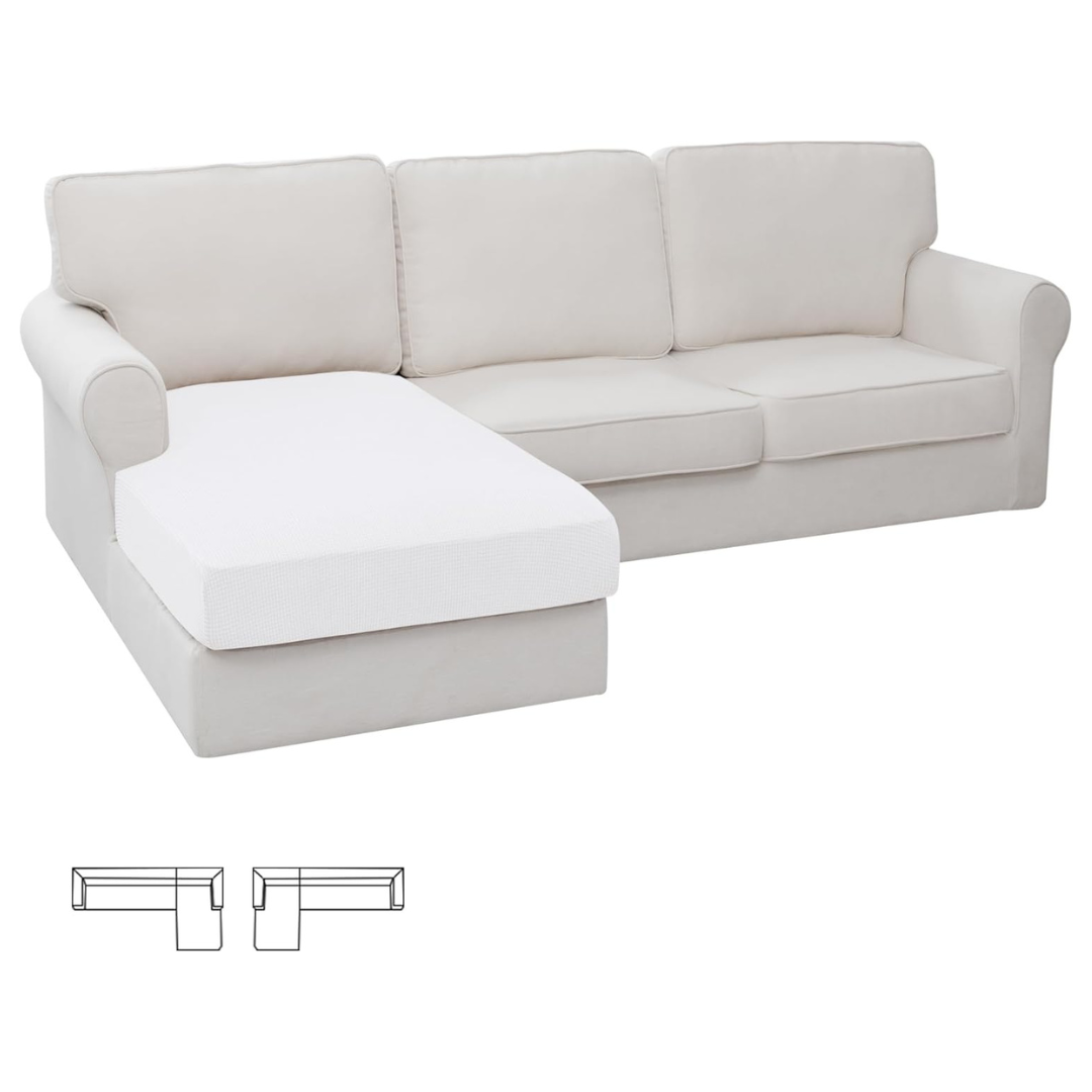Easy-Going L-Shape Cushion Couch Seat Chaise Cover