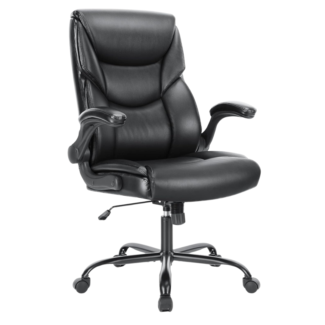 OLIXIS High Back Flip-up Armrests Ergonomic Computer Desk Office Chair