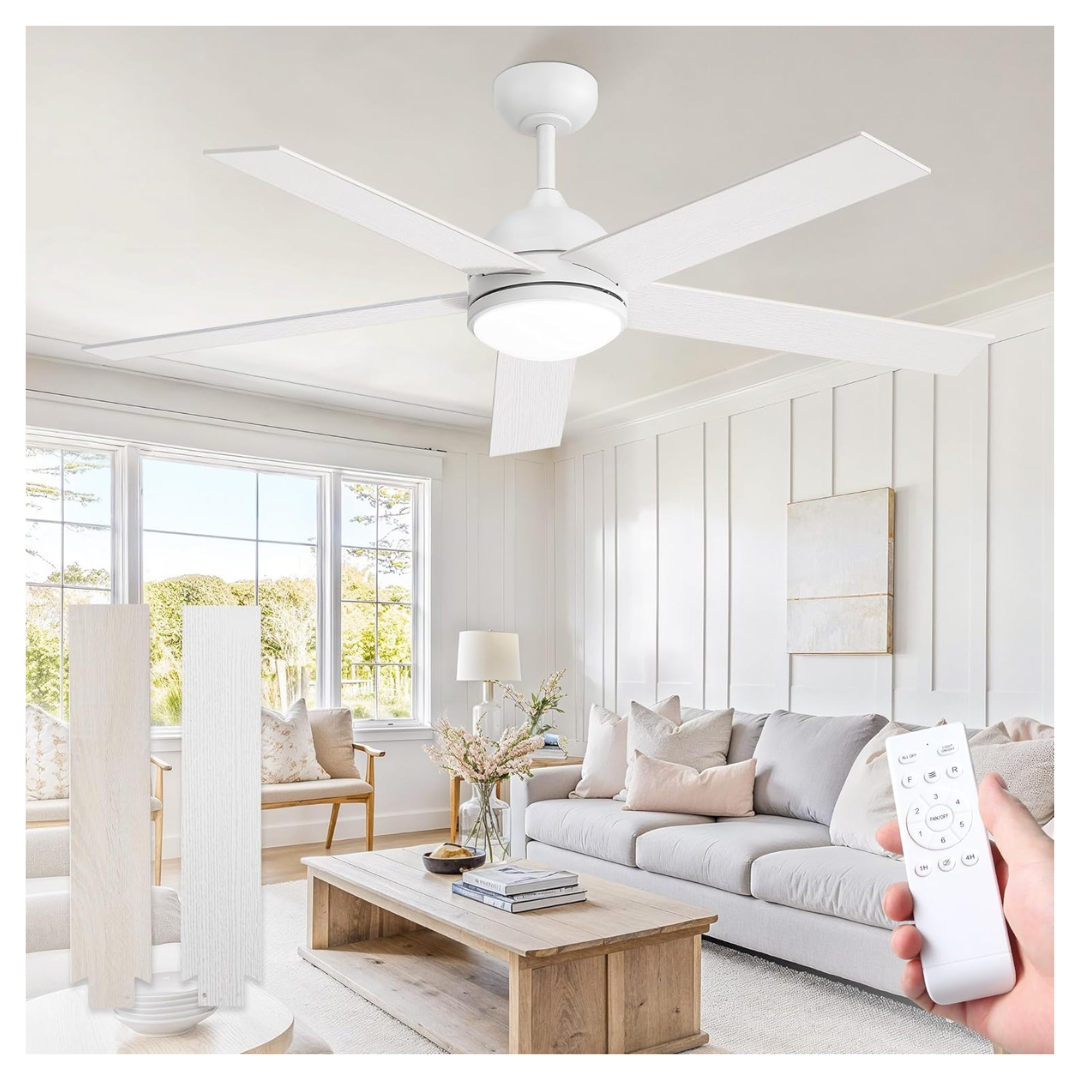 Fanbulous Modern 52" Ceiling Fans With Light And Remote