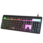 104 Keys Full Size Rainbow LED Backlit Gaming Keyboard