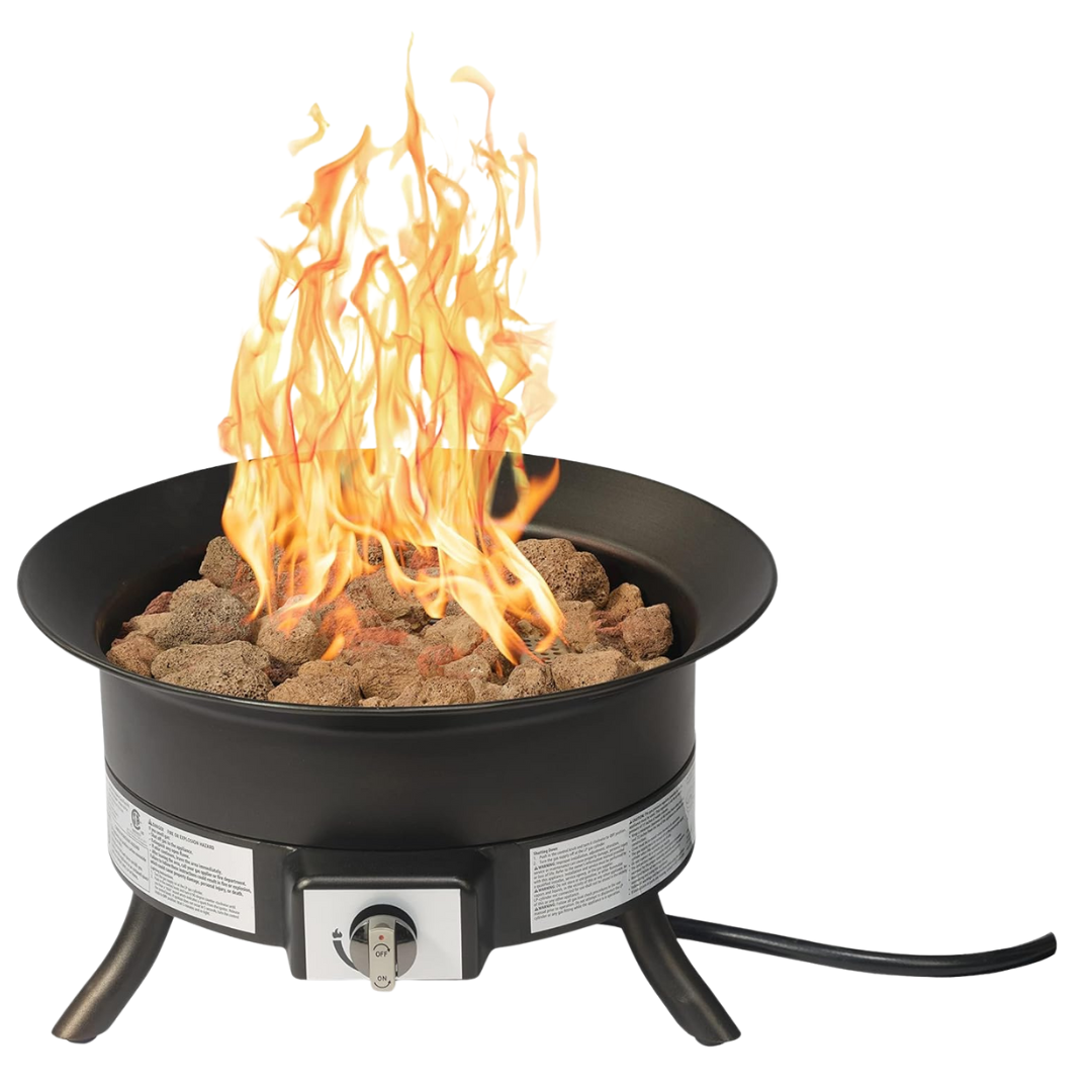 Amazon Basics 19" 55,000 BTU Round Portable Propane Gas Fire Pit