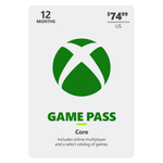 Microsoft Xbox Game Pass Core 12-month Membership