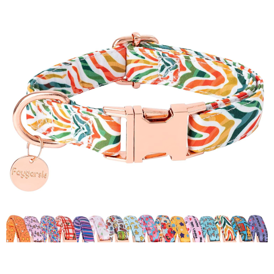 Faygarsle Multicolor Pattern Dog Collar