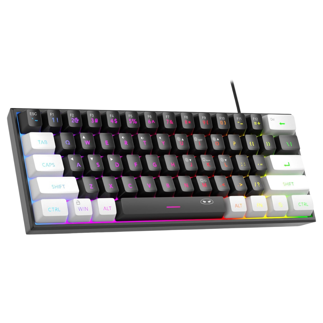 Waterproof Mini 60% RGB Backlit 61 Key Ultra-Compact Gaming Keyboard