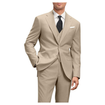 3-Piece Amyox Two Button Slim Fit Men's Champagne Suit