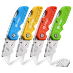 4-Pack M MEEPO Tough Folding Box Cutter With 10 Extra Blades