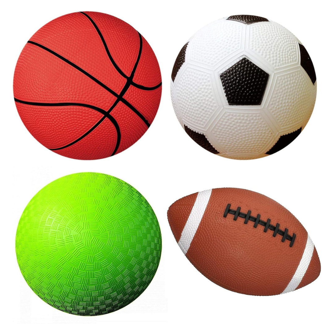 4-Pack AppleRound Kid's Sports Balls With Pump