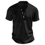 Men's Henley Casual Cotton Short Sleeve T-Shirts (3 Colors)