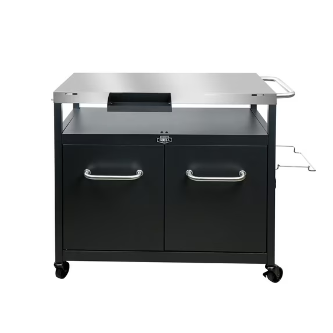 Expert Grill Outdoor BBQ Prep Cart With Wheels