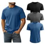 3-Pack Men's Cotton Summer Crew Neck Loose Fit Shirts (Various)