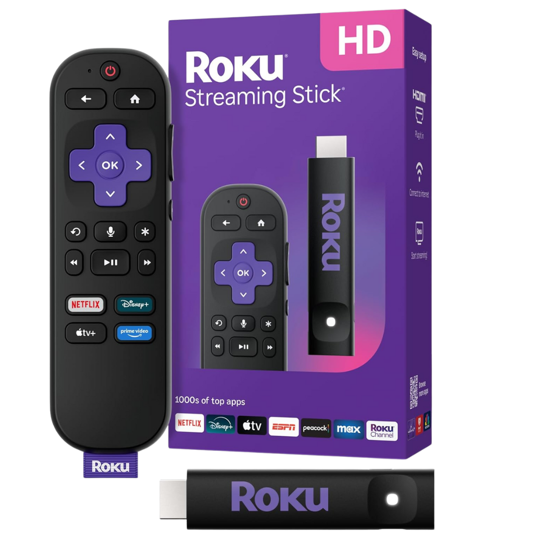 Roku HD Streaming Stick For TV With Voice Remote (2025)