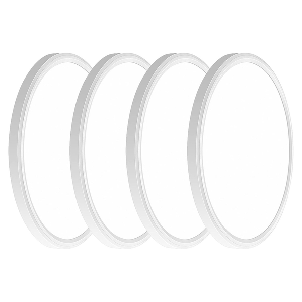 4-Pack 12" 3200lm LED 5000K Flush Mount Ceiling Light