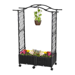 lalahoni 4.6ft Trellis Planter Self-Watering Box With Wheels
