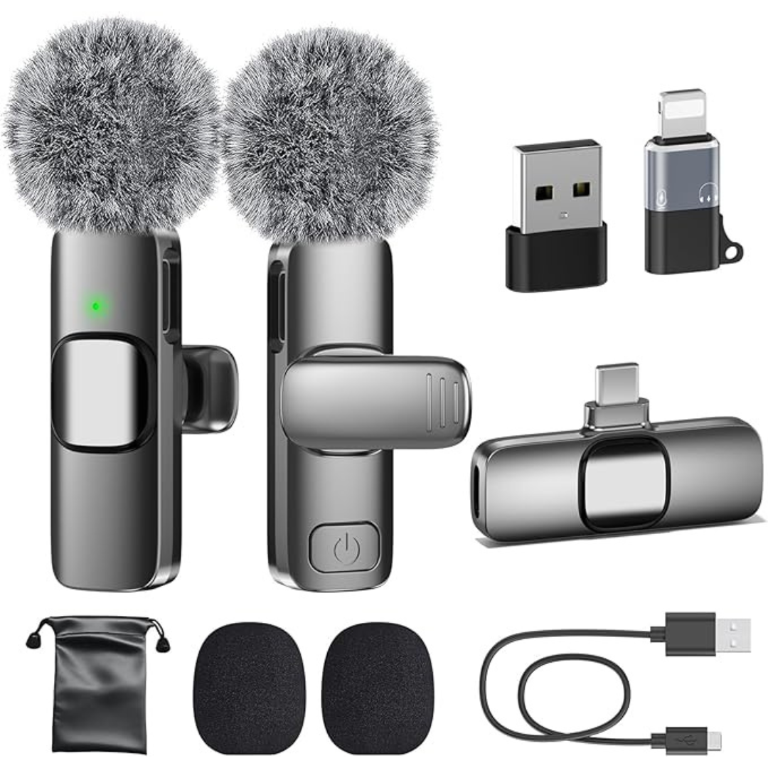 Wireless Lavalier Microphone with Noise Reduction (USB-C)